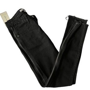 Adam Levine  |  NWT | Black Skinny Jeans | Zipper Sides  | Size 1